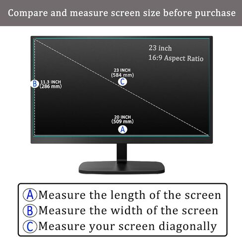 2 Pack 27 Inch Anti Glare Matte Computer Screen Protector For Diagonal 27 Inch Desktop With 16:9 Widescreen Monitor, Eye Protection Anti Glare Filter in Saudi Arabia