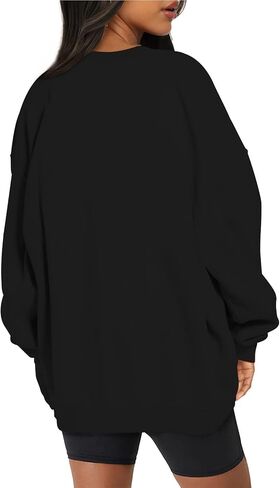 Oversized Sweatshirt For Women Fleece Lined Crewneck Sweatshirts Women Long Sleeve Pullover Sweater 2025 Fall Winter Outfits in Saudi Arabia