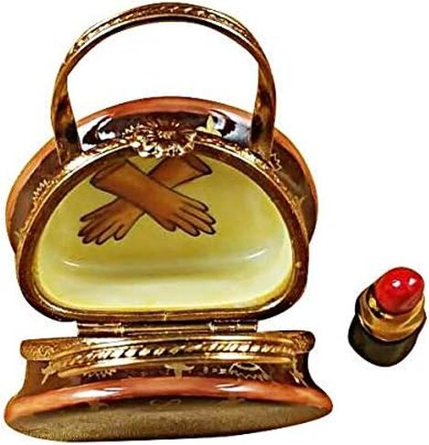 Rochard - Fashion Rochard Limoges Box - Designer Purse with Lipstick Limoges Box in Saudi Arabia