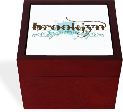 CafePress Brooklyn Grunge Memory Keepsake Jewelry Box, 5"x5"x3.75" in Saudi Arabia