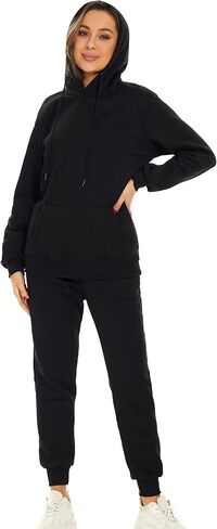 BAICAIYU المرأة هوديس و Sweatpants البدلة 2 قطعة ملابس رجالية رياضية قناع السترة Sweatsuits عداء ببطء مجموعات in Kuwait