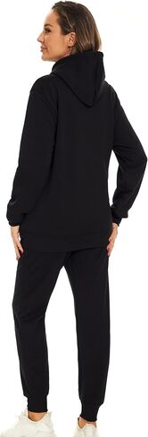 BAICAIYU المرأة هوديس و Sweatpants البدلة 2 قطعة ملابس رجالية رياضية قناع السترة Sweatsuits عداء ببطء مجموعات in Kuwait