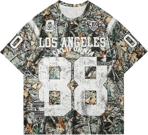 QJQ Men's Jersey Shirts Short Sleeve Crewneck Camo Graphic T Shirts Y2k Baggy Oversized Tee Summer Tops Streetwear in Saudi Arabia