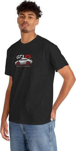 تي شيرت Wrofee GT3 RS بنمط الرسوم المتحركة - تي شيرت Supercar جاهز للحلبات لعشاق رياضة السيارات وعشاق السيارات in Kuwait