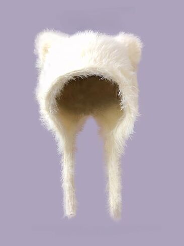Beanies Autumn&Winter Soft Plush Cute Cat Ears Hats Casual Shopping Ear Protection Beanies Earflap Cap Beanie in Saudi Arabia