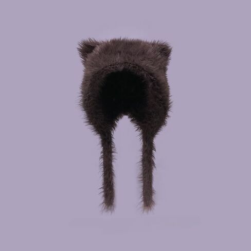 Beanies Autumn&Winter Soft Plush Cute Cat Ears Hats Casual Shopping Ear Protection Beanies Earflap Cap Beanie in Saudi Arabia