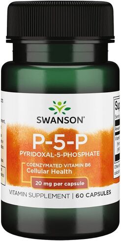 Swanson P-5-P (Pyridoxal-5-phosphate) فيتامينب-6 20 ملليغرام 60 كبسولة (4 عبوات) in Kuwait