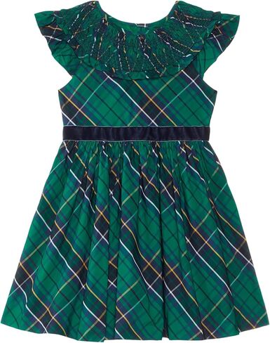 Janie and Jack Girls' Green Plaid Dress (Toddler/Little Big Kids) in Saudi Arabia