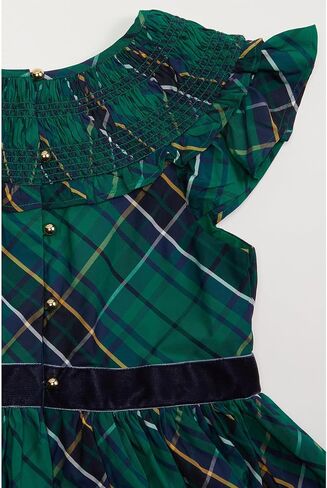 Janie and Jack Girls' Green Plaid Dress (Toddler/Little Big Kids) in Saudi Arabia