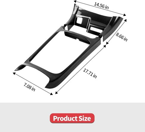 Jimen Compatible with Dodge Durango 2014-2020, 2PCS Gear Shift Panel Cover Trim Interior Overlay (Carbon Fiber) in Saudi Arabia