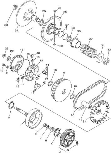 Primary Clutch Fits Yamaha Grizzly 700 (2007-2012), Grizzly 550 (2009-2012) in Saudi Arabia