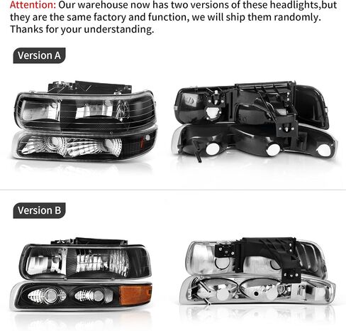 DWVO مجموعة المصابيح الأمامية والمصابيح الخلفية متوافقة مع 1999 2000 2001 2002 Chevy Silverado 1500 2500/01-02 Chevy Silverado 1500HD 2500HD 3500 المصباح الأمامي الأسود الإسكان الضوء الخلفي واضح in Saudi Arabia