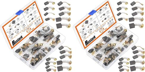 40Pcs 10 Different Sizes Electric Motor Carbon Brushes Set Brush Repairing Part Graphite Carbon Brush Motor Brushes Assortment Kit for Motor Replacement Power Tool Repair in Kuwait