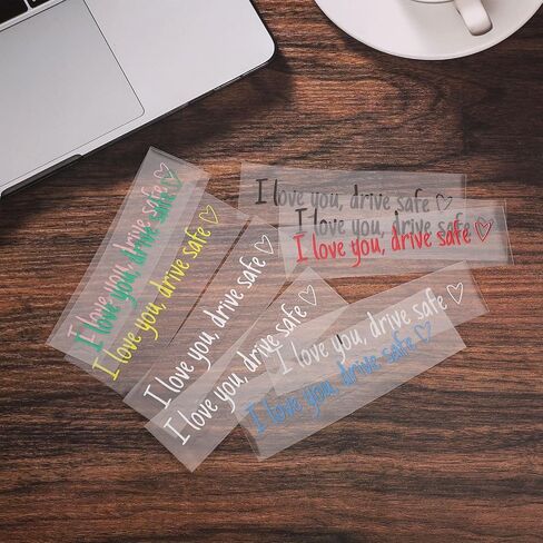 10 Pcs I Love You Drive Safe Mirror Stickers, Cute Vinyl Car Rear View Mirror Decals in Saudi Arabia