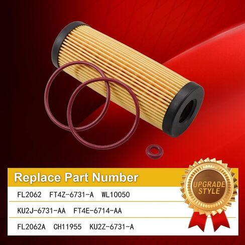 FL2062 Oil Filter Replace for FT4Z-6731-A KU2Z-6731-A KU2J-6731-AA FT4E-6714-AA FL2062A CH11955 WL10050 Compatible with Ford F150 Fusion Explorer Edge Lincoln MKX MKZ 2015-2020(Pack of 6) in Saudi Arabia