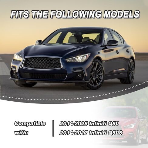 جناح سبويلر خلفي من ألياف الكربون الحقيقية متوافق مع سيارة إنفينيتي Q50 سيدان 2014-2025، سبويلر صندوق السيارة لسيارة إنفينيتي Q50S سيدان 2014-2017 in Saudi Arabia