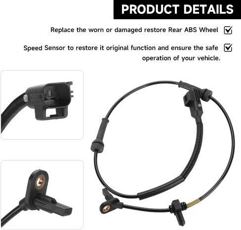Front Left or Right ABS Wheel Speed Sensor for Land Rover Discovery Sport 2015-2018 for Land Rover Range Rover Evoque 2012-2018 - Replace Part LR024202 in Saudi Arabia
