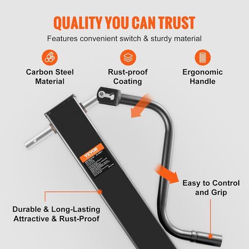 VEVOR Trailer Jack, 8000 lbs Dynamic Load Capacity, Weld-on Pipe-Mount Swivel Trailer Jack with Ergonomic Handle, 15-inch Vertical Travel, Suitable for RV, Horse, Utility, Camping and Yacht Trailers in Saudi Arabia