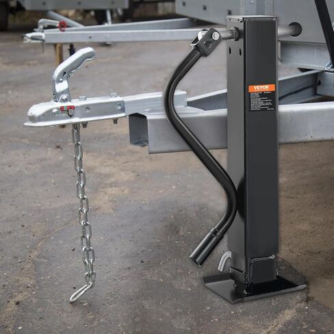 VEVOR Trailer Jack, 8000 lbs Dynamic Load Capacity, Weld-on Pipe-Mount Swivel Trailer Jack with Ergonomic Handle, 15-inch Vertical Travel, Suitable for RV, Horse, Utility, Camping and Yacht Trailers in Saudi Arabia