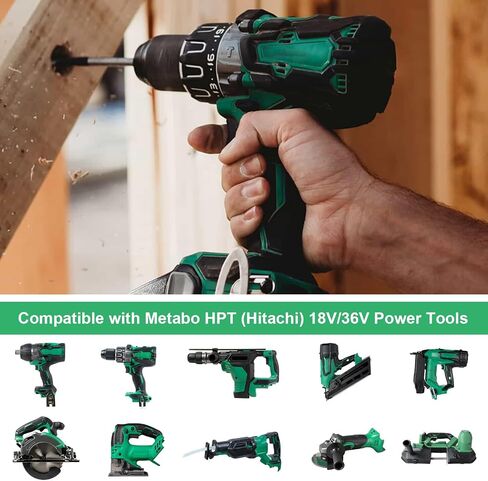 بطارية بديلة Futurebatt 3.0/6.0Ah لـ Metabo HPT 18V/36V(Hitachi) بطارية متعددة فولت 371751M 372121M BSL36A18 BSL36B18 لأدوات الشريحة MAX اللاسلكية بطارية ليثيوم أيون 2 حزمة in Saudi Arabia