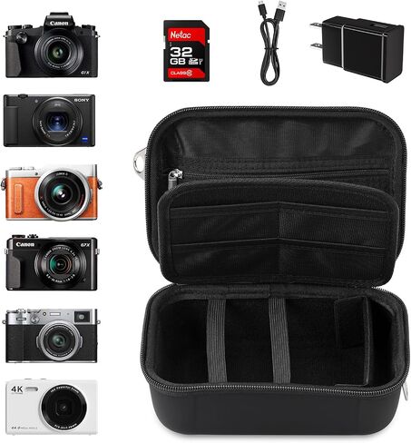 Carrying & Protective Case for Digital Camera Lightweight camera sling bag for Canon PowerShot/GoPro/Sony Most digital cameras- white in Saudi Arabia