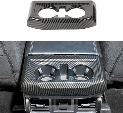 Keptrim لـ F150 ABS من ألياف الكربون مسند الذراع الخلفي حامل الكأس لـ 2015 2016 2017 2018 2019 F150، لـ 2017 2018 F250 F350، قطعة واحدة in Kuwait
