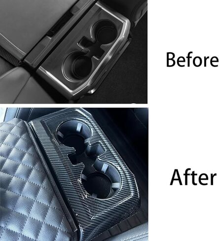 Keptrim لـ F150 ABS من ألياف الكربون مسند الذراع الخلفي حامل الكأس لـ 2015 2016 2017 2018 2019 F150، لـ 2017 2018 F250 F350، قطعة واحدة in Kuwait