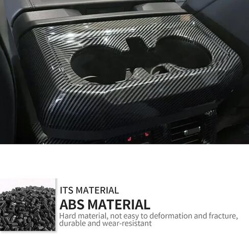 Keptrim لـ F150 ABS من ألياف الكربون مسند الذراع الخلفي حامل الكأس لـ 2015 2016 2017 2018 2019 F150، لـ 2017 2018 F250 F350، قطعة واحدة in Kuwait
