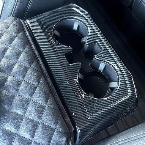 Keptrim لـ F150 ABS من ألياف الكربون مسند الذراع الخلفي حامل الكأس لـ 2015 2016 2017 2018 2019 F150، لـ 2017 2018 F250 F350، قطعة واحدة in Kuwait