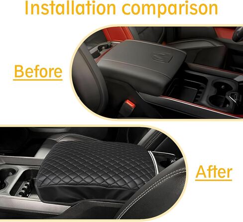 Center Console Cover for 2019-2025 RAM 1500 Accessories, Leather Armrest Cover Pad Protection Seat Arm Rest Box Lid Accessories for 5th RAM1500 in Kuwait
