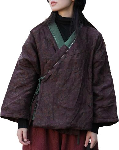 Women's Printed 100% linen Kimono Style Long Sleeve Loose Fit Jacket Cardigan with Tie Belt and Wrap Front Design in Saudi Arabia