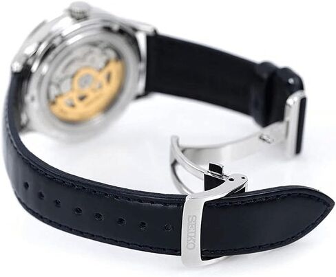 Seiko Presage Japanese Zen Garden Blue 'Sakura by Night' Open Heart Automatic Sapphire Leather Watch SSA421J1 in Saudi Arabia
