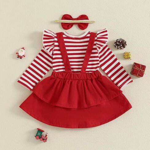 Baby Girl Halloween Clothes Ruffle Long Sleeve Romper Pumpkin/Ghost/Bat Print Overall Skirt Dress Cute Newborn Outfit in Kuwait
