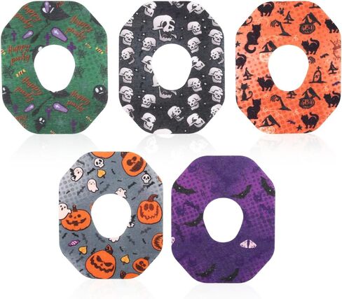 25 Pcs Adhesive Patches for Dexcom G7, 5 Styles Waterproof & Breathable Latex Free Non-Woven Fabric Over Patch with Hole CGM Sensor Covers Overpatch Adhesive Stickers Tape (Halloween Style) in Saudi Arabia