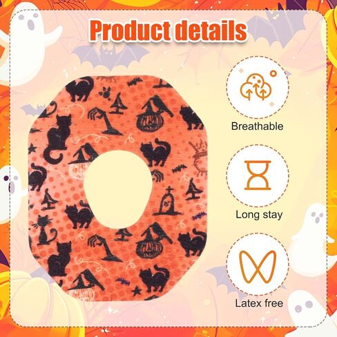 25 Pcs Adhesive Patches for Dexcom G7, 5 Styles Waterproof & Breathable Latex Free Non-Woven Fabric Over Patch with Hole CGM Sensor Covers Overpatch Adhesive Stickers Tape (Halloween Style) in Saudi Arabia