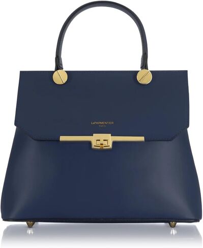 Atlanta Top Handle Satchel Bag, Genuine Leather, 10.6 x 8.7 x 4.7 inches, Gold Hardware in Saudi Arabia