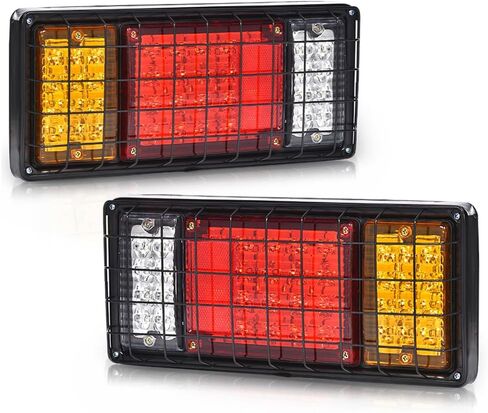 GRAND ORANGE 40 LED Power Supply RV Tail Lights Assembly Rear Lights Tail Lamp Trailer Lights Compatible with RV Vehicle Tail Turn Signal Brake Reverse Running Lights Tail Lamp 10-30V in Saudi Arabia