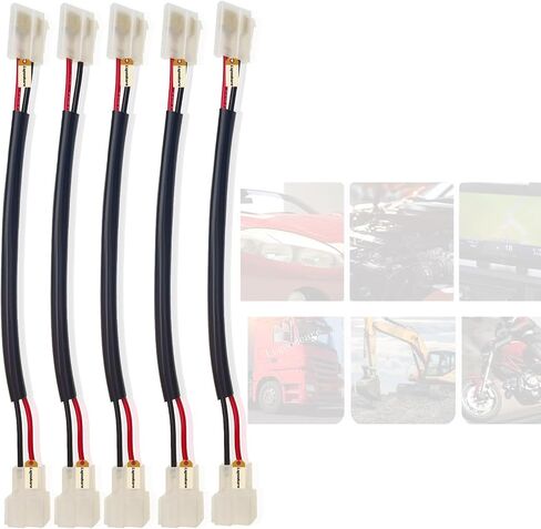 Lsgoodcare 5Pcs 6.3MM 2Pin Automotive Quick Connection Electrical Wire Connector 2 Way Car Male to Female 16Awg Cable Terminal Plug Kits Motorcycle ﻿ in Saudi Arabia