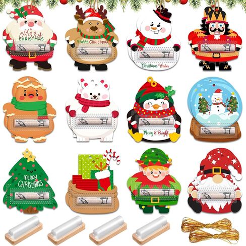 24 Set Christmas Money Holder for Cash Gift Christmas Money Cash Gift Lip Balm Cash Pouch with Double Sided Tape Christmas Money Card Hanging Ornament for Christmas Idea Decor in Saudi Arabia