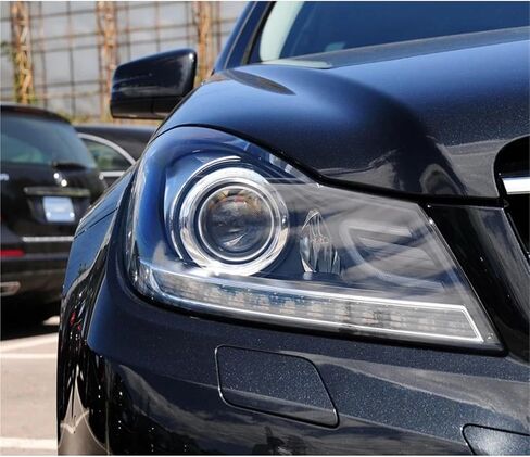 غطاء المصباح الأمامي للسيارة متوافق مع Benz C-class W204 2011 2012 2013 قطع غيار السيارات Faros Delanteros زجاج عدسة ملحقات السيارة (اليسار واليمين) in Saudi Arabia