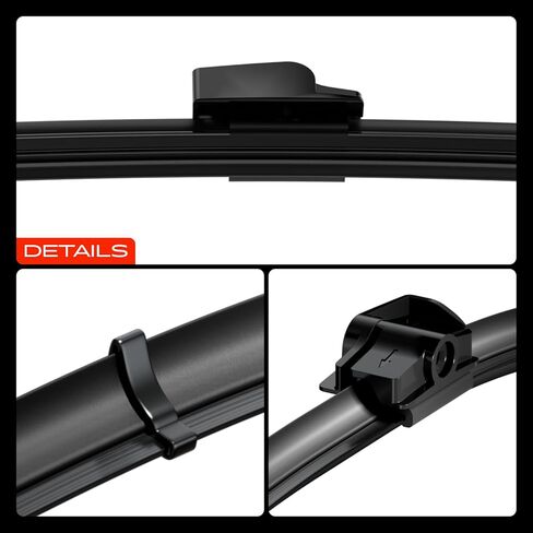 A-Premium Pack of 2 Windshield Wiper Blades with Wear Indicator & Towel - Compatible with BMW 528i, 535d, 535i, 535i GT, 550i, 528i 535d 535i GT 550i xDrive, M5-26" and 18", SLN Connector in Saudi Arabia