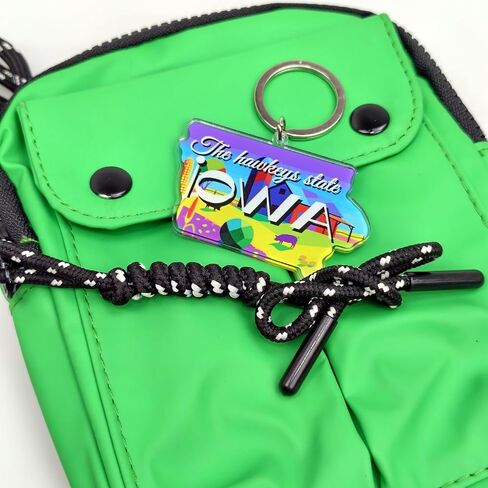 Iowa Souvenirs State Keychain - Durable Key Ring And Key Holder For Gifts,Souvenirs From Usa,Spot M in Saudi Arabia