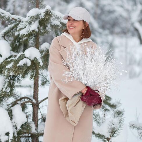 Namalu 18 Pcs Ocean Christmas Tree Picks Sprays 15 Inches Coral Ornament Coastal Teal Ocean Branch Picks Xmas Ornament Glitter Berry Stick Ornaments, Branches Sea Glass Holiday Wedding Winter Decorate in Kuwait