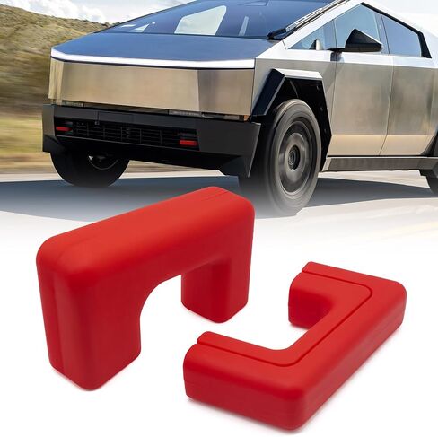 TOPUS Tow Hook Covers for Tesla Cybertruck Accessories 2024 2025, Heavy Duty Customized Trailer Hitch Cover for 24 25 Cybertruck (Red 2pcs) in Saudi Arabia