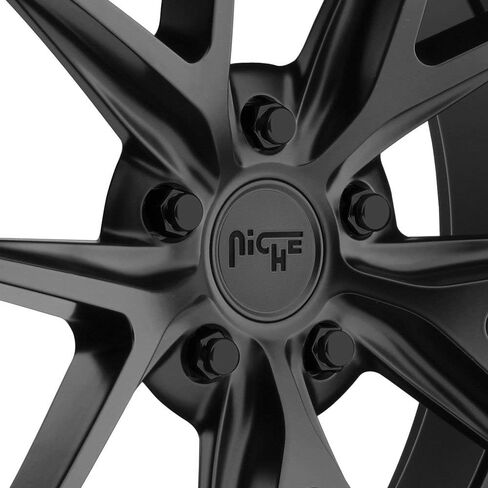 عجلة NICHE M117 MISANO باللون الأسود غير اللامع مع الألومنيوم (18 × 8. بوصة /5 × 100 مم، إزاحة 40 مم) in Saudi Arabia