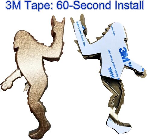 شعار Add-A-Sasquatch لبرونكو، 3x4 بوصة، ملصق للطرق الوعرة مع لاصق 3M، ملحق سيارة مخصص (أسود معدني 1) in Saudi Arabia