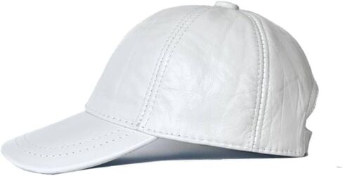3 Pack Leather Caps Genuine Lambskin Leather Hat Sports Visor Adjustable Strap in Saudi Arabia
