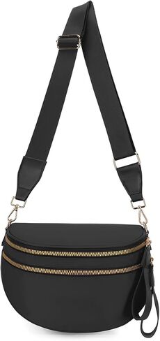Checkered Crossbody Bag Spacious Bum Bags for Women Nylon Fanny Packs Belt Bag Handbags Wallets for Shopping Travel in Kuwait