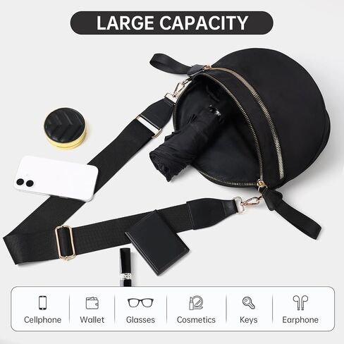 Checkered Crossbody Bag Spacious Bum Bags for Women Nylon Fanny Packs Belt Bag Handbags Wallets for Shopping Travel in Kuwait