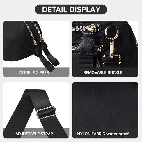 Checkered Crossbody Bag Spacious Bum Bags for Women Nylon Fanny Packs Belt Bag Handbags Wallets for Shopping Travel in Kuwait
